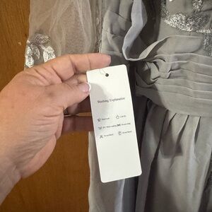 Elegant Silver Wedding Dress